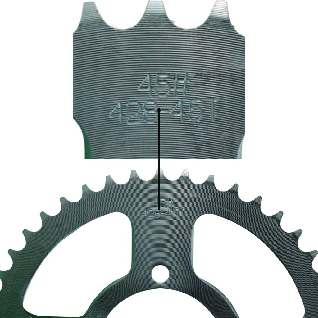 Engrane Traccion Trasero Acero #1045 45t Italika 170z