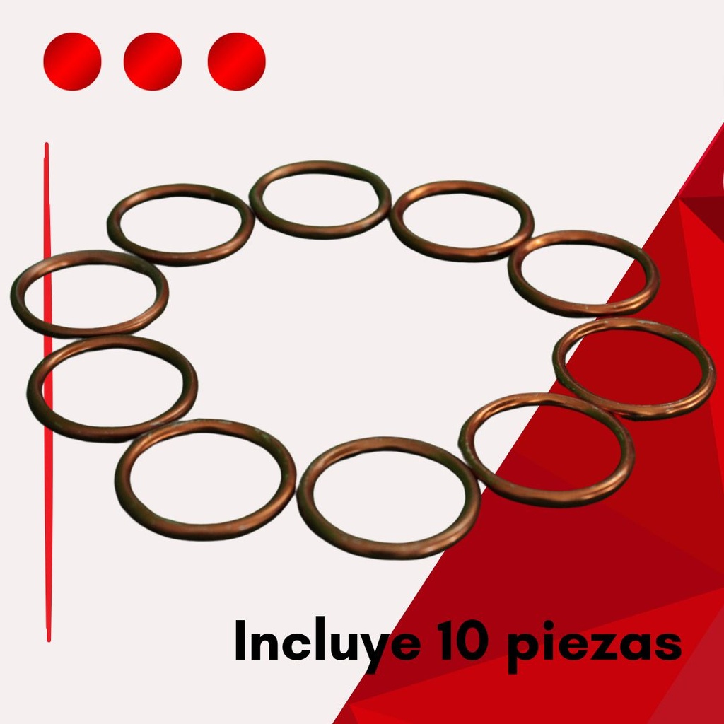 Empaque Escape Italika Ft125 Paquete 10 Piezas