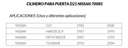 Cilindro Puerta Ns D21 86-08, Hardbody/pathfinder 87-95 D/i
