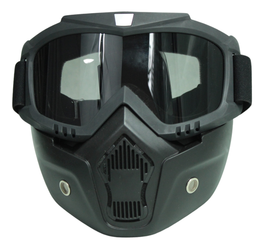 Goggles Para Moto Mascara Completa Color Negro Mate