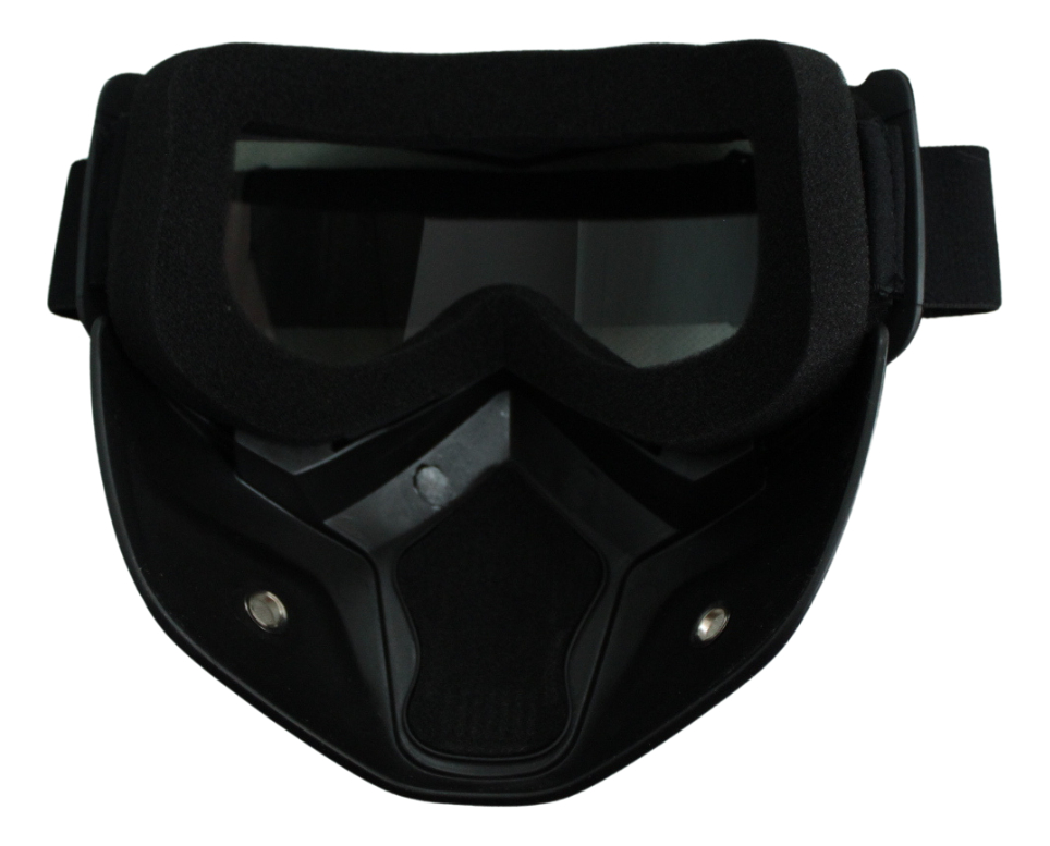 Goggles Para Moto Mascara Completa Color Negro Mate