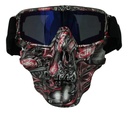 Goggles Para Moto  Máscara Calavera   Con Diseño Negro/rojo