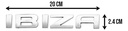 Emblema Letras Ibiza Color Cromo