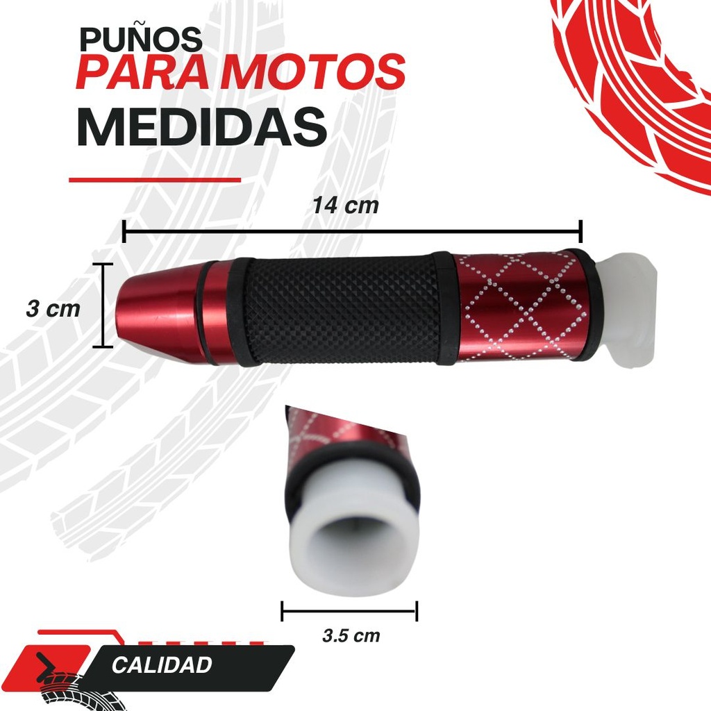 Juego De Puños Para Motocicleta Universal Aluminio/ Colores