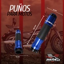 Juego Puños Moto Aluminio Premium Azul