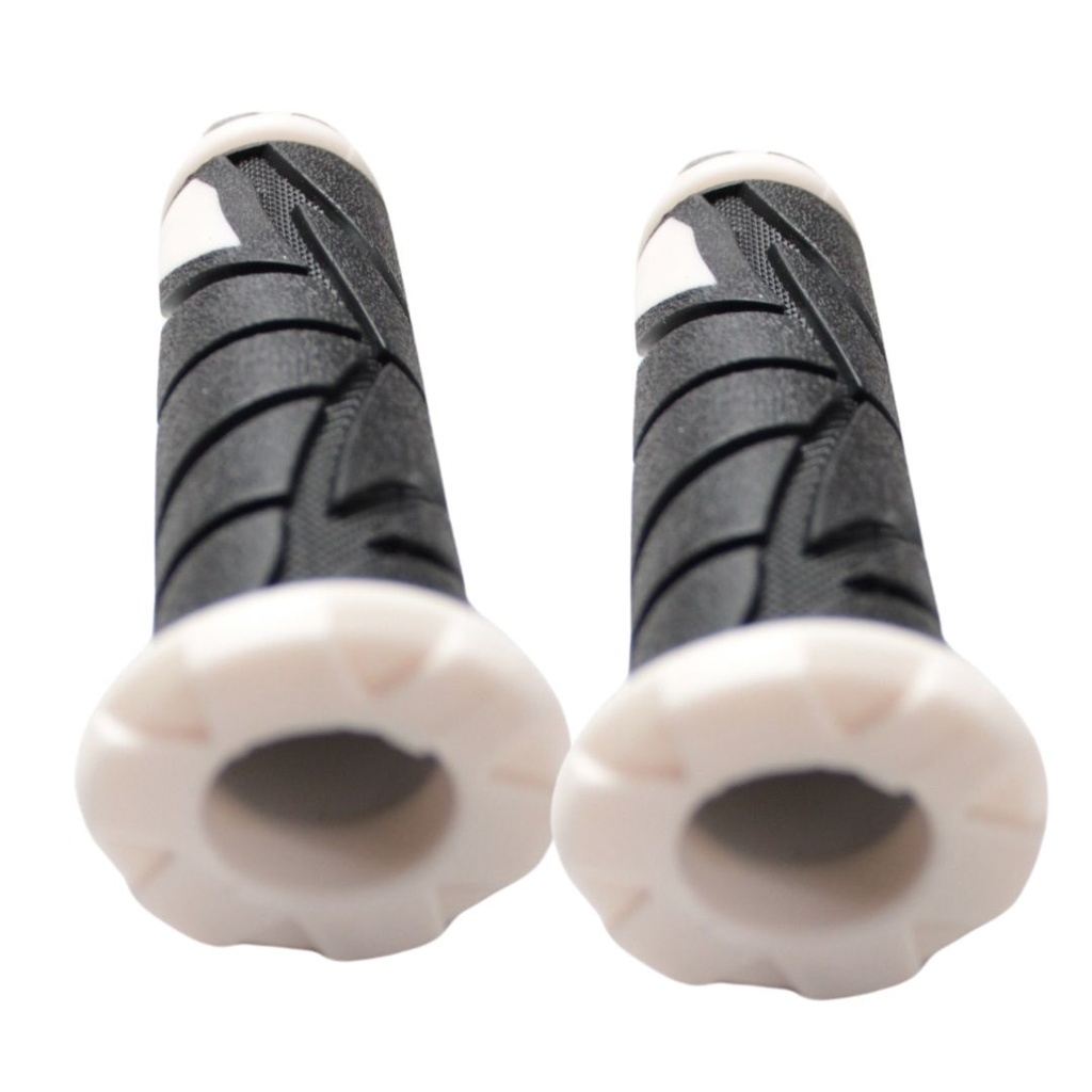 JUEGO DE PUÑOS PARA MOTO UNIVERSAL GOMA SUAVE BLANCO