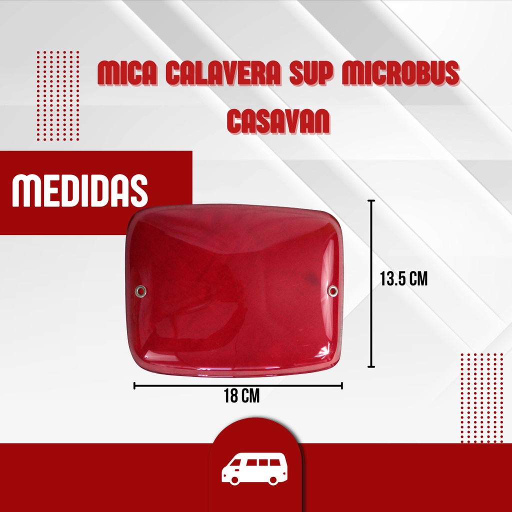Mica Calavera Lisa Superior Microbus Casavan