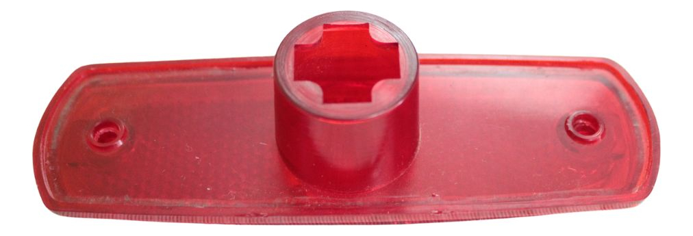 Plafon Rectangular Reflector Rojo Con Soquet