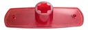 Plafon Rectangular Reflector Rojo Con Soquet