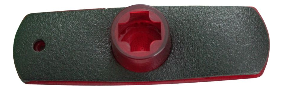 Plafon Rectangular Reflector Rojo Con Soquet