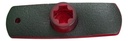 Plafon Rectangular Reflector Rojo Con Soquet