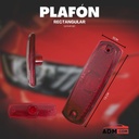 Plafon Rectangular Reflector Rojo Con Soquet