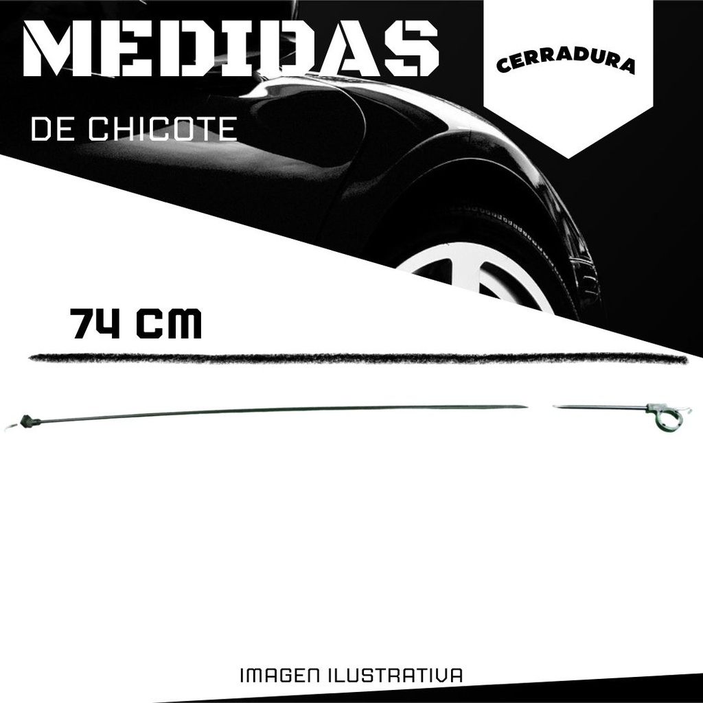 Chicote Cerradura Vw Pointer/pointer Pu 97-05  2 Puertas 75c