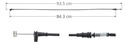 Chicote Cerradura Fd Ka 01-08  94cm Hushan Der/ Iz Delantero