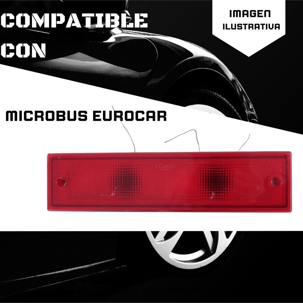 Calavera Superior Stop Microbus Eurocar Rojo Hecho En Mexico