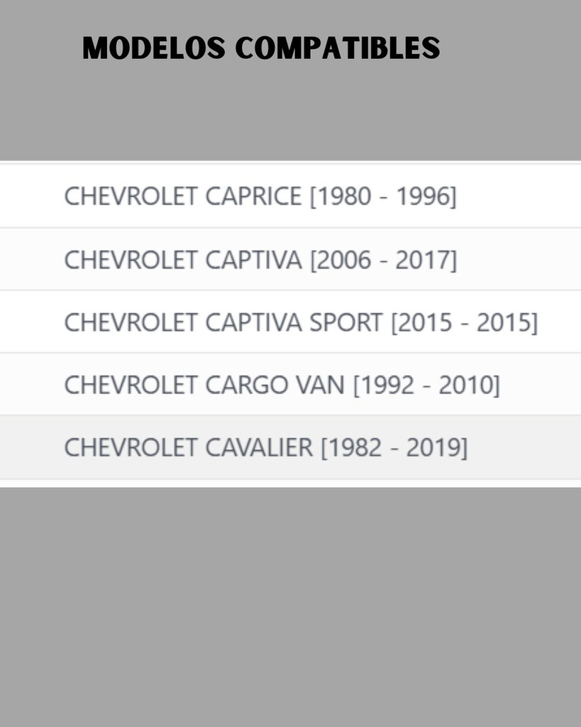 Vastago Elevador Chevrolet Sin Escalon 8.5cm