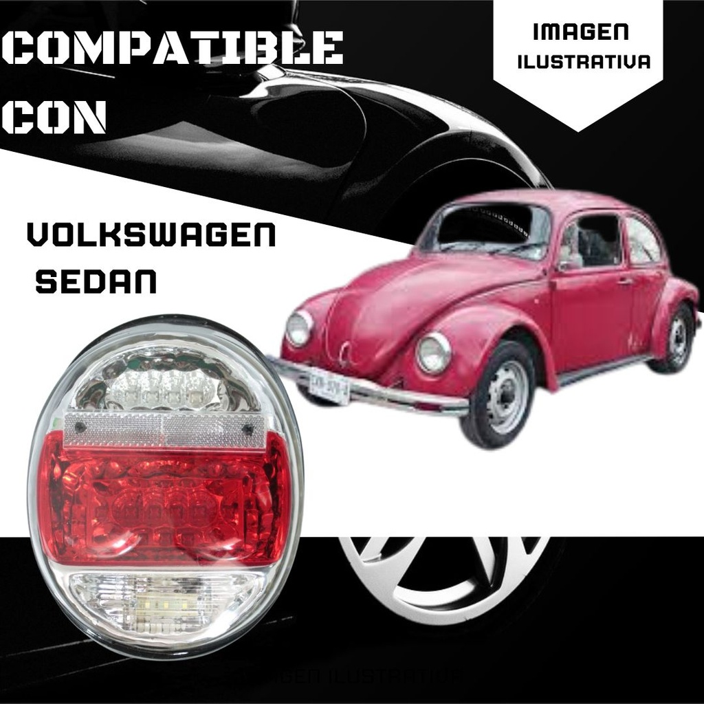 Calavera Volkswagen Sedan Leds Cromo Estrobo