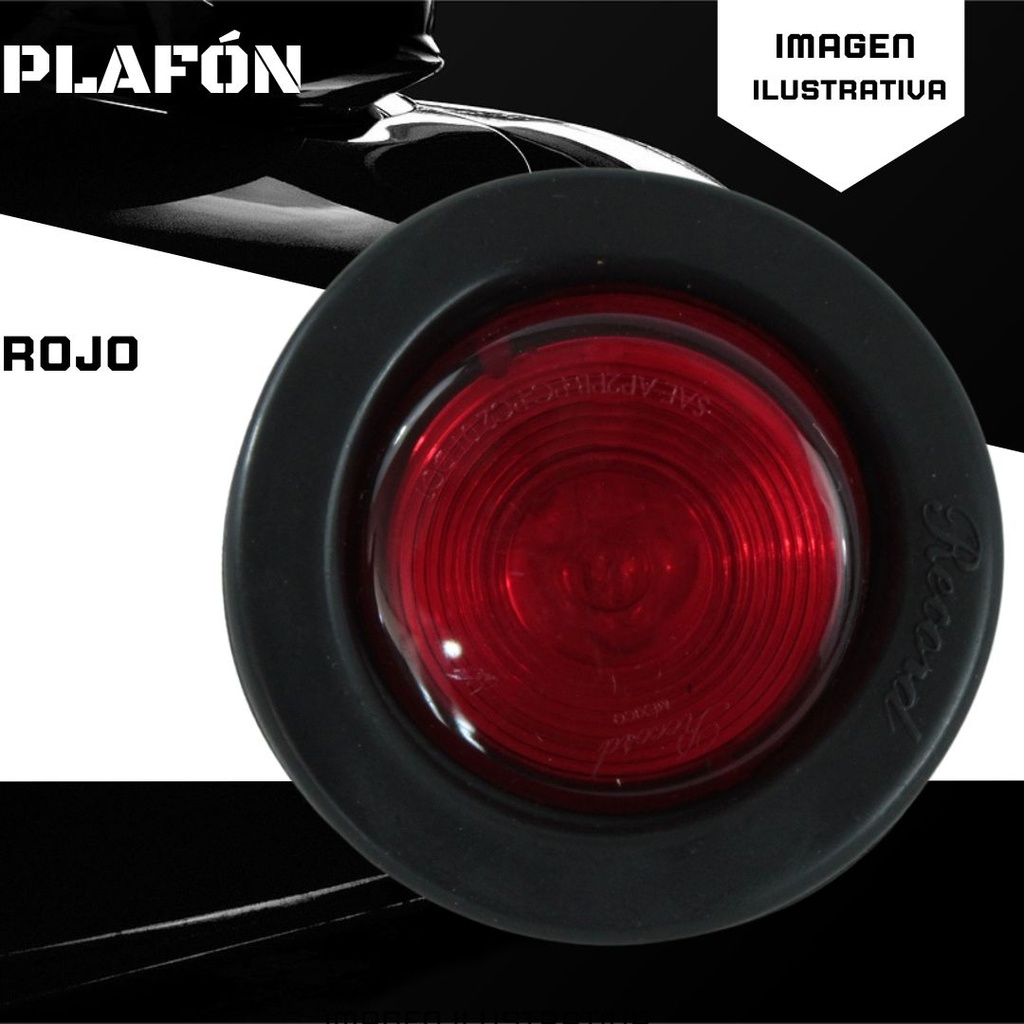 Plafon Normal Sellado Redondo 2   Rojo Universal