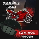Balata Freno Disco Trasero Para Honda Cb150 Invicta