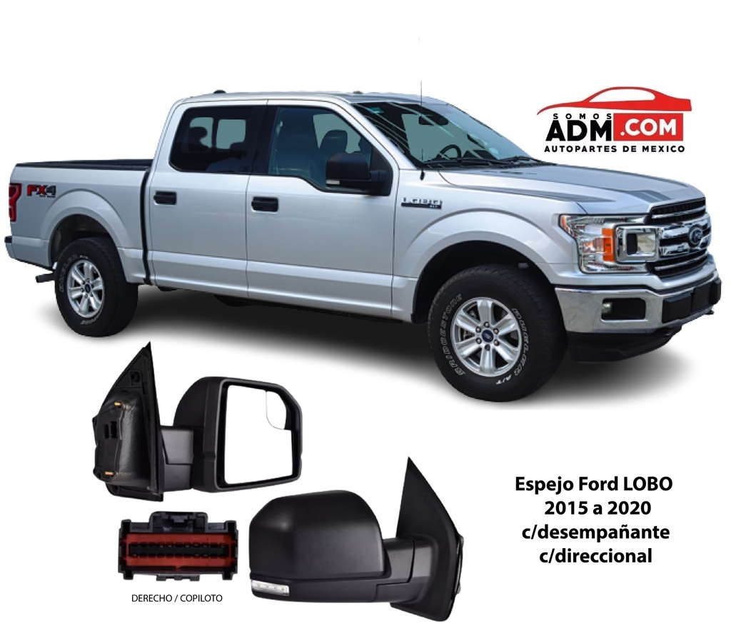 ESPEJO FD F-150 15-20 ELECTRICO C/DES C/