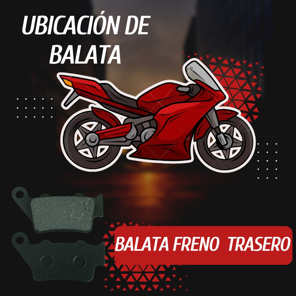 Balata Freno Trasero Bajaj Pulsar 220s,200ns