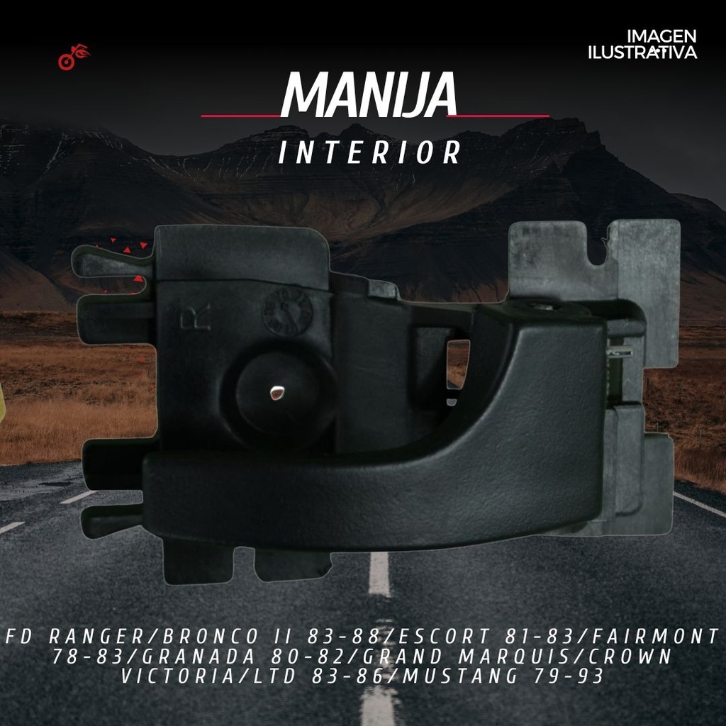 Manija Interior Ford Ranger/bronco Il 83-88/mustang 79-93
