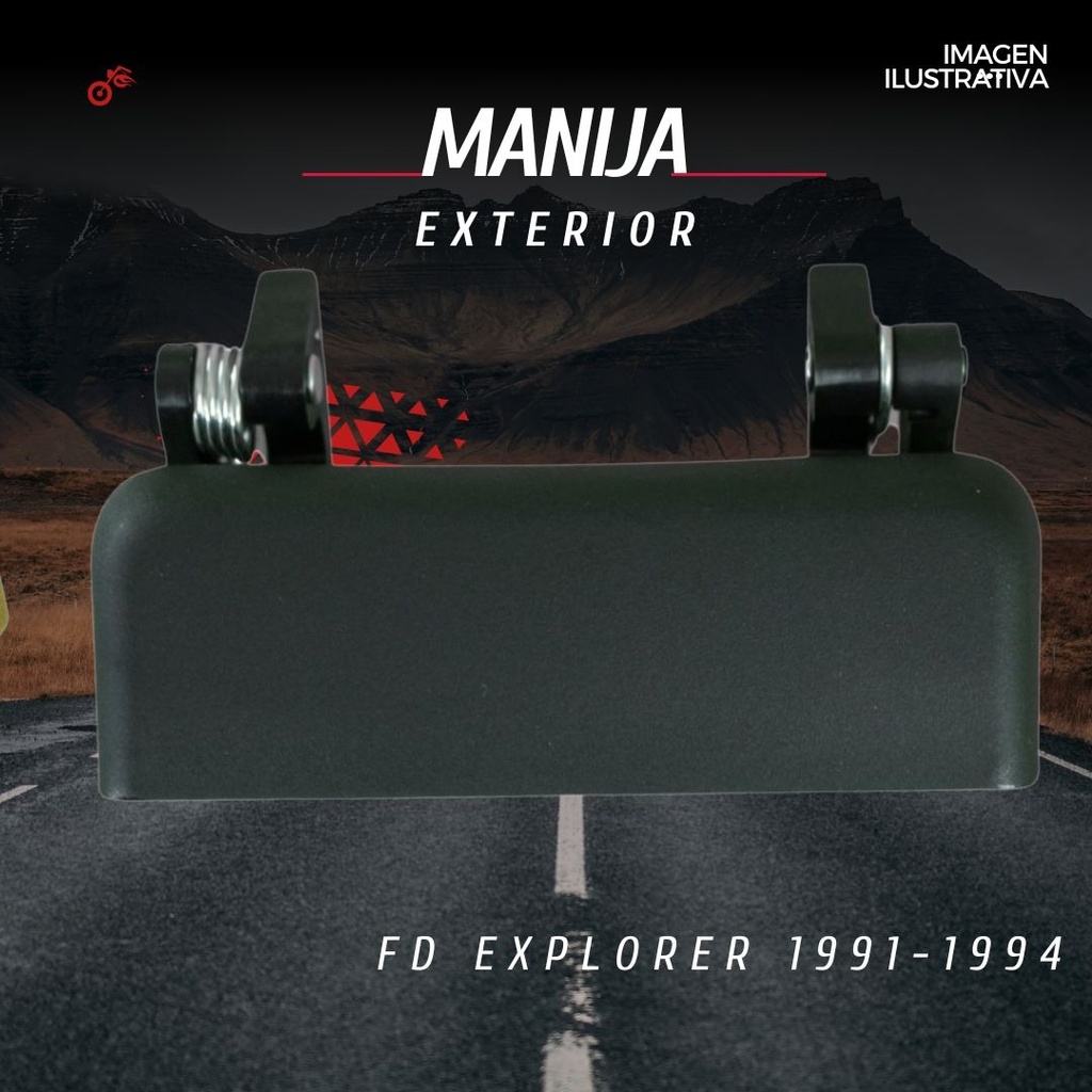 Manija Exterior Ford Explorer 1991 Pata Corta Corrugad Negra