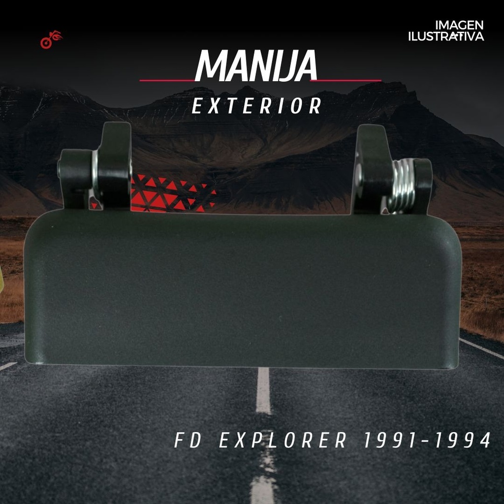Manija Exterior Ford Explorer 1991 Pata Corta Corrugad Negra