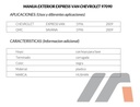 Manija Exterior Cv Express Van/ Gmc Savana 1996-2009 Hu Negr