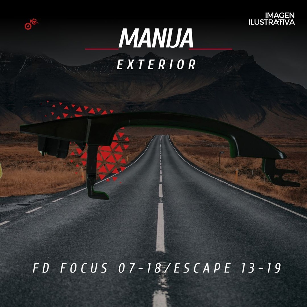 Manija Exterior Ford Focus 2007 Hu Negra