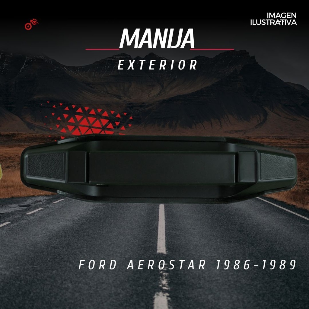 Manija Exterior Ford Aerostar 1986-1989 Plástico  Hu Negra