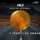Mica Plafon Redonda 3 Tornillos Ambar
