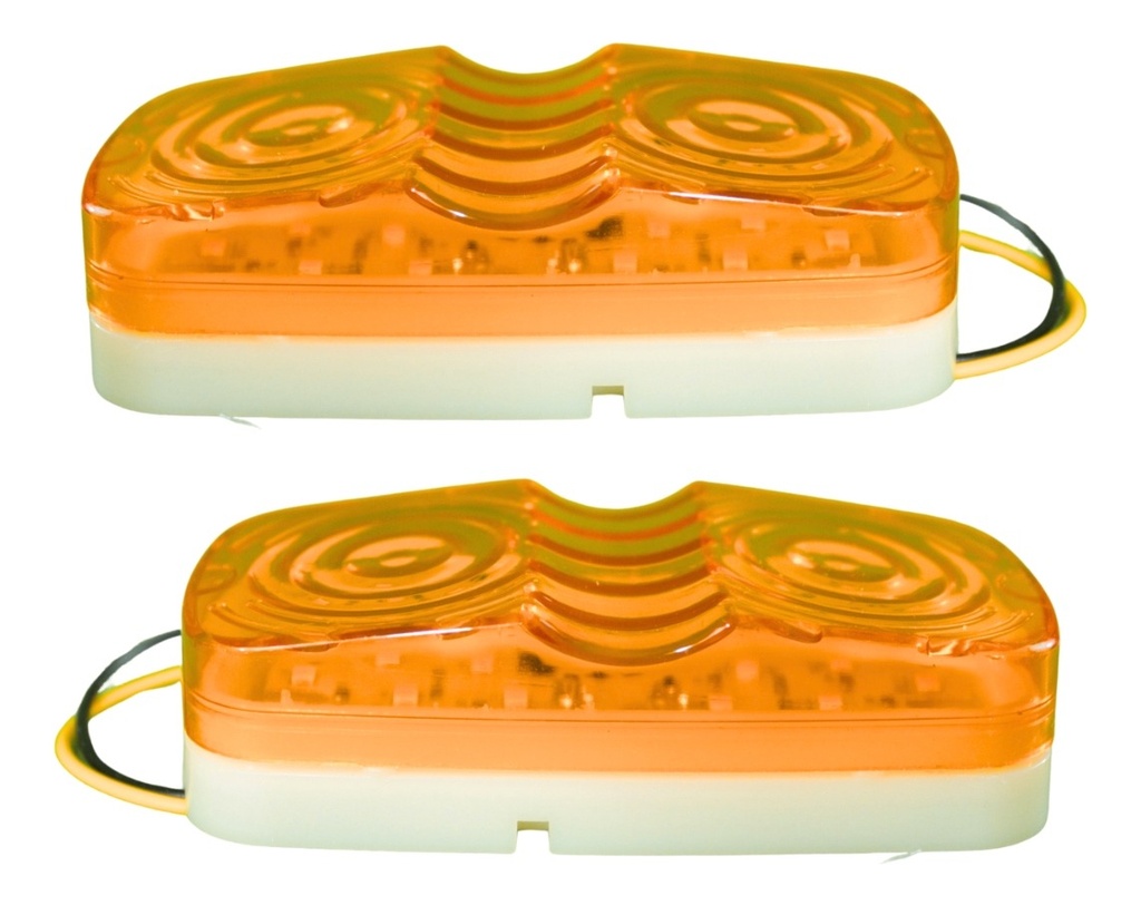 Plafon Hella 16 Leds Ambar 2 X 4  Fijo 2 Piezas