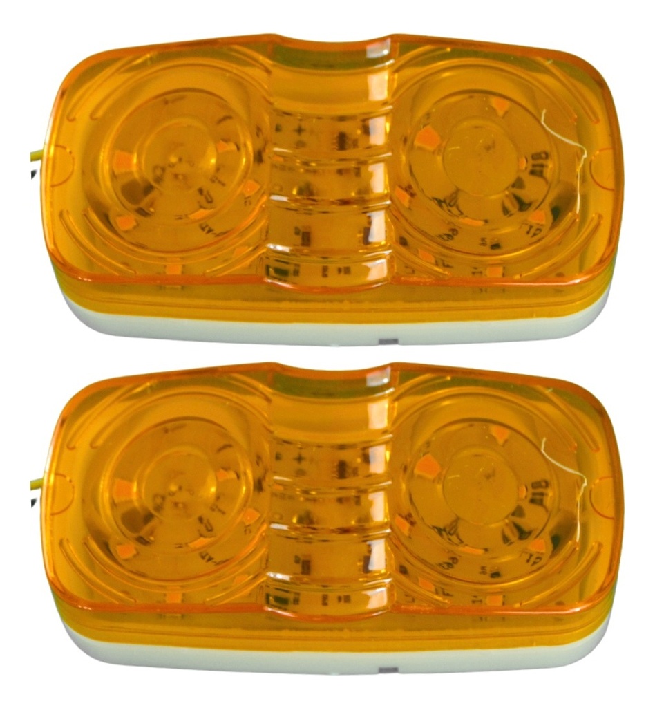 Plafon Hella 16 Leds Ambar 2 X 4  Fijo 2 Piezas