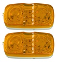 Plafon Hella 16 Leds Ambar 2 X 4  Fijo 2 Piezas
