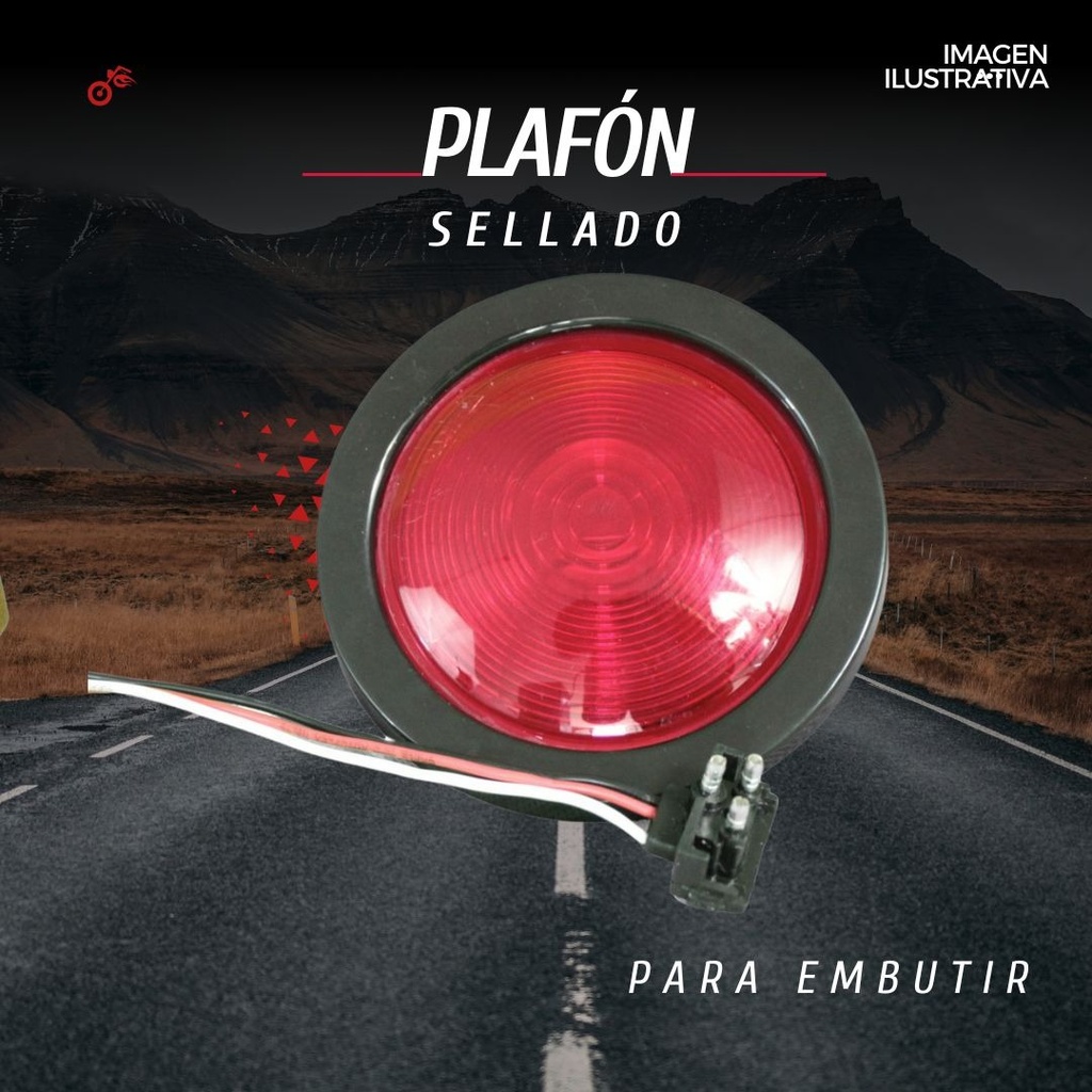 Plafon Sellado Redondo P/embutir C/refle