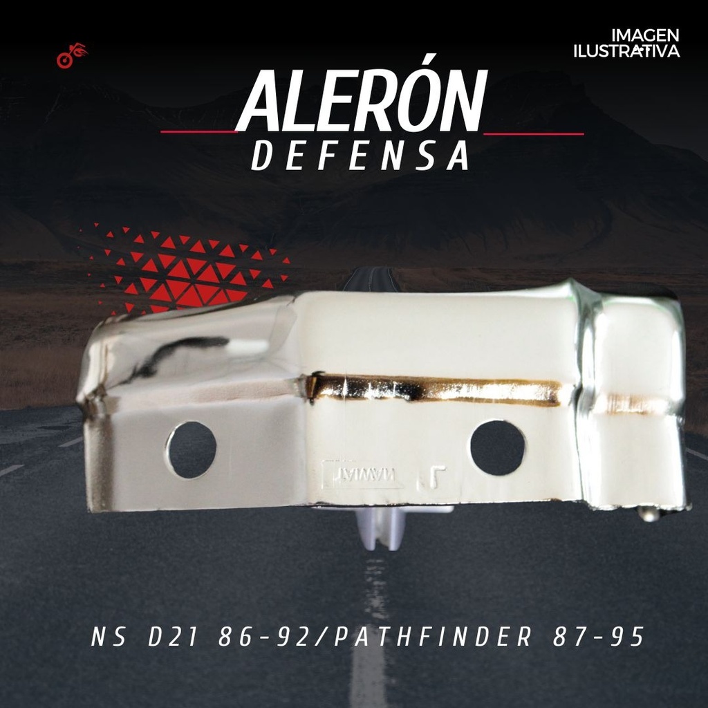 Aleron Defensa Delantero Ns D21 86-92/pathfinder 87-95 Cromo