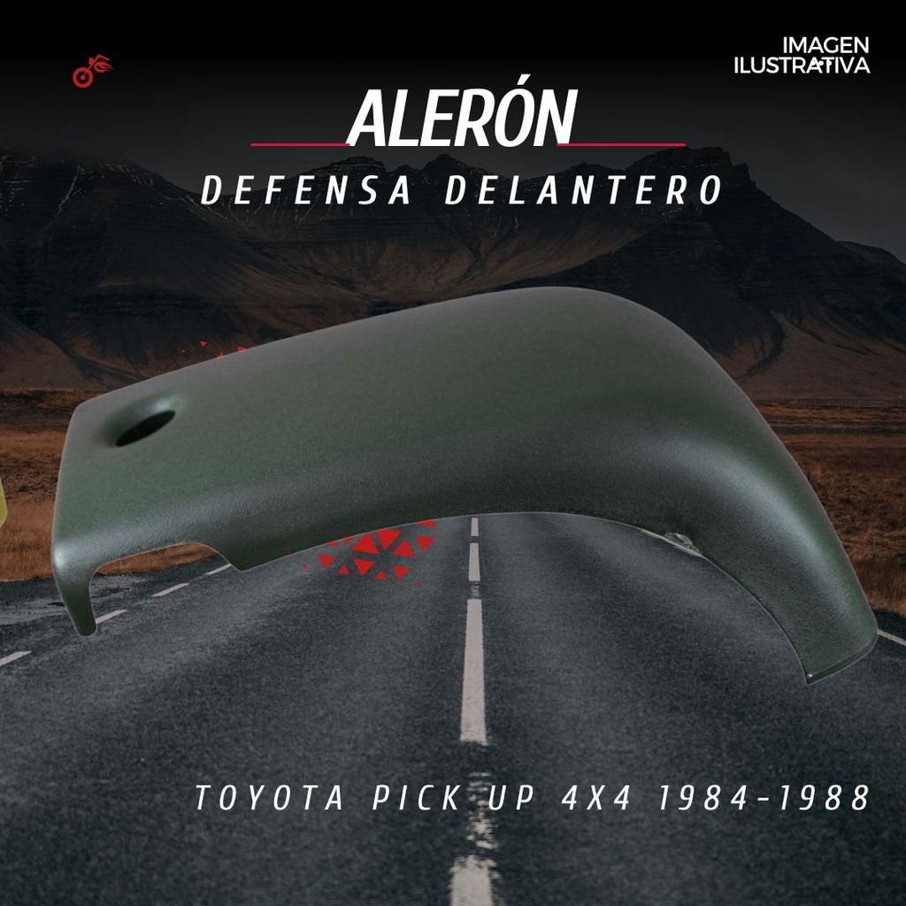 Aleron Defensa Delantero Toyota Pick Up 4x4  1984-1988
