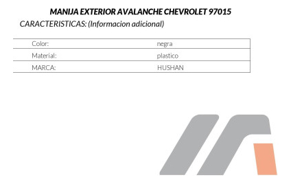 Manija Exterior Cv Avalanche/sonora/esca
