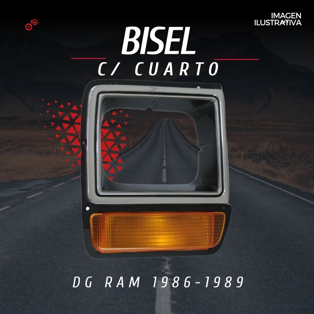 Bisel Dodge Ram 1986-1989 Cromado Con Cuarto