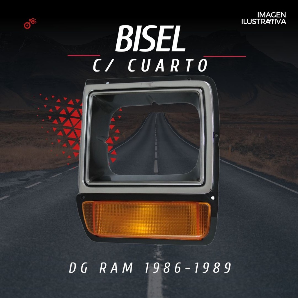 Bisel Dodge Ram 1986-1989 Cromado Con Cuarto