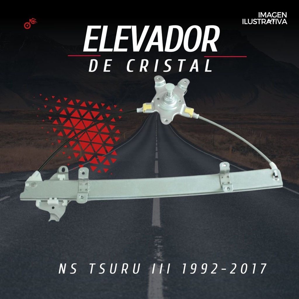 Elevador Cristal Nissan Tsuru Ill Delantero 92-17 Izq Hushan