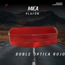 Mica Plafón Doble Óptica Universal Ambar/rojo