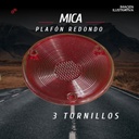 Mica Plafon Redonda 3 Tornillos Ambar