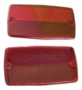 Mica Plafon Direcc Rectangular Rojo 2 Piezas