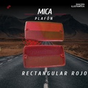 Mica Plafon Direcc Rectangular Rojo 2 Piezas