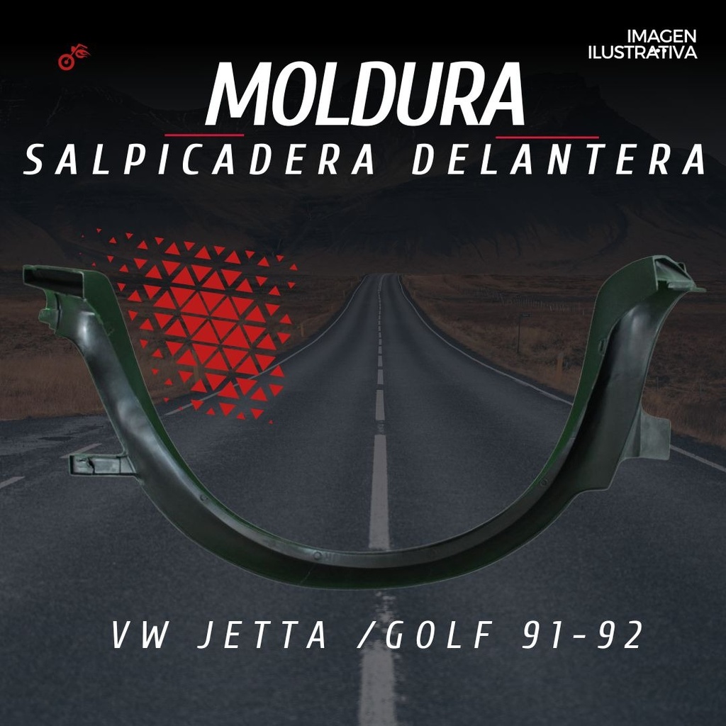 Moldura Salpicadera Delantera Volkswagen Jetta/golf 91-92