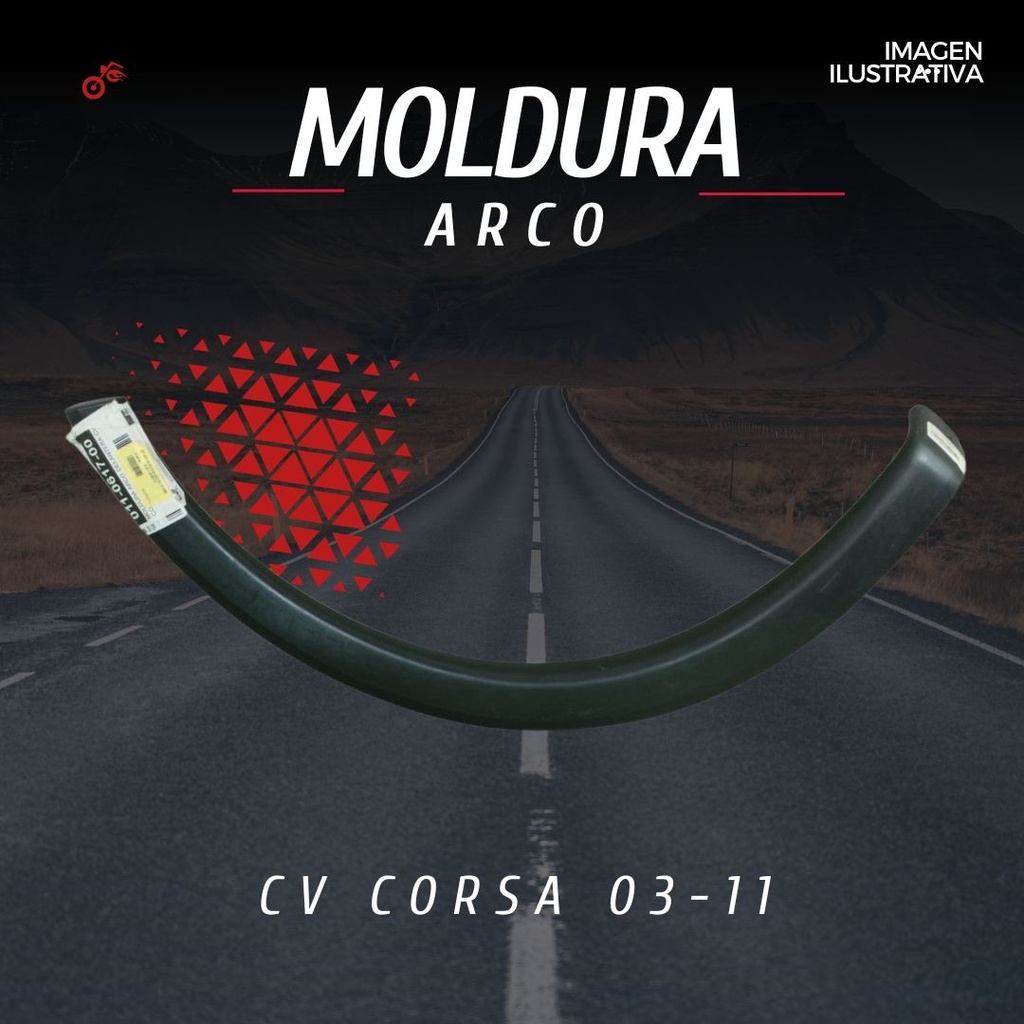 Moldura Salpicadera Arco Delantera Chevrolet Corsa 03-11