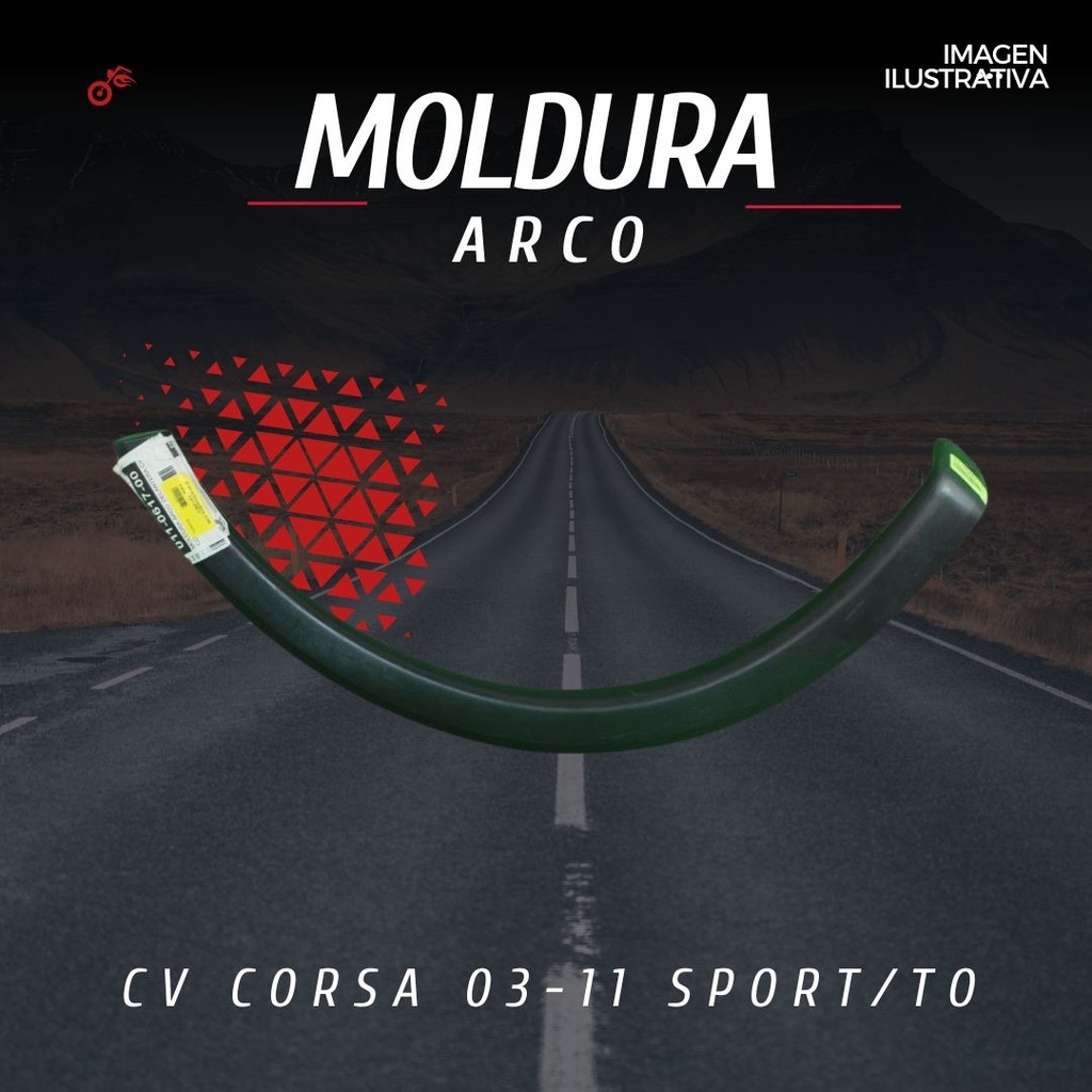Moldura Salpicadera Arco Delantera Chevrolet Corsa 03-11