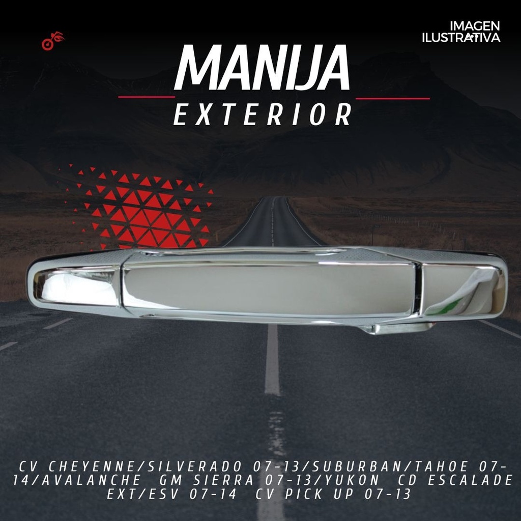 Manija Exterior Cromada Camionetas Chevrolet, Gmc, Cadillac